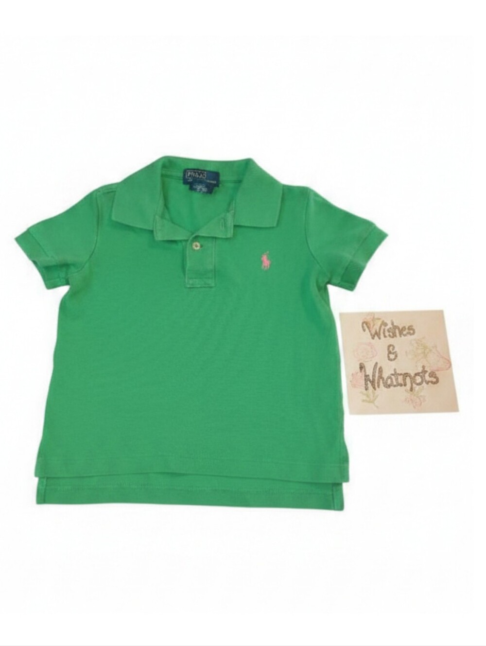 Polo Ralph Lauren Shirt Toddler Girls 2T Green Pink Horse